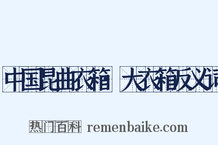 中国昆曲衣箱·大衣箱反义词是什么意思的图片